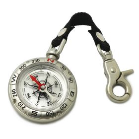 Mini Waterproof Shockproof Compass With Keychain; Emergency Survival Equipment For Outdoor Hiking Camping Adventure