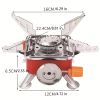 Windproof Camping Gas Stove; Foldable Stove Burners Outdoor Mini Portable Square Stove For Camping Backpacking And Hiking