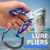 Luya Pliers Stainless Steel Curved Mouth Fish Line Scissors Multi-functional Clip Fish Line Sub Ring Opening Fishing Tools